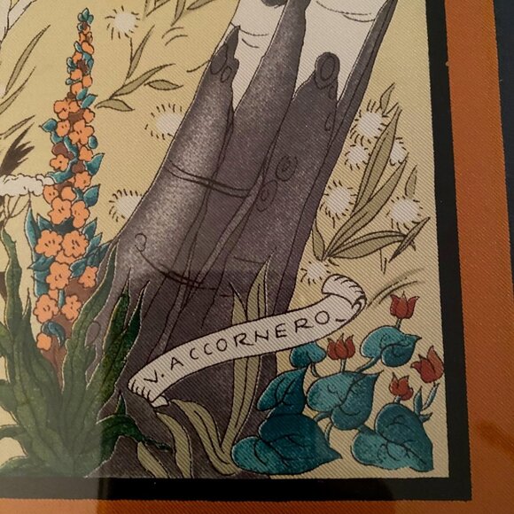 Gucci Rare Vintage Printed Silk Scarf - Framed - Picture 3 of 8